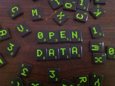 'open data (scrabble)' by justgrimes on Flickr